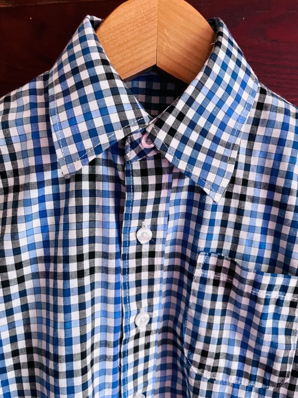 NEW Vittorino Signature Collection Checked Button Down Shirt, Long Sleeves